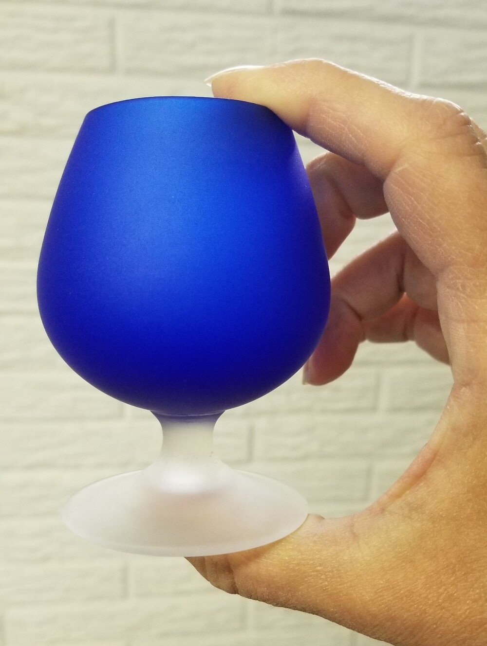 Vintage Cobalt Blue Brandy Snifter
